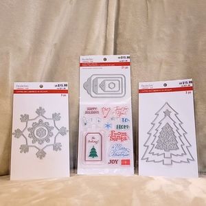 Recollections clear stamps and dies,Christmas,  Snowflake,  tags